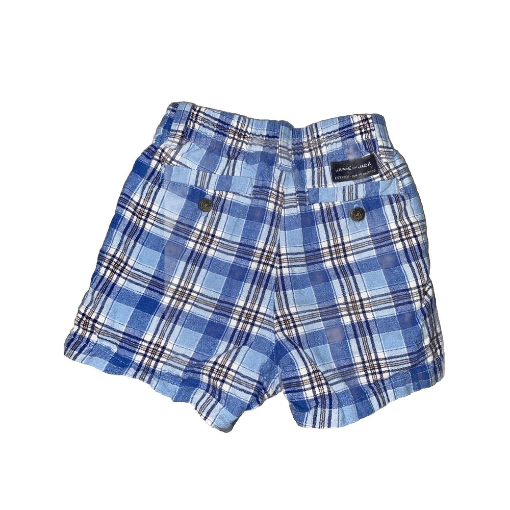 Janie and Jack Boys Plaid Shorts Sz 3-6 months